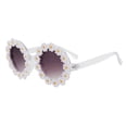 thumbnail image 1 of Gafas de sol retro de margaritas para mujer, gafas de sol redondas de flores para festivales de discoteca, 1 of 5