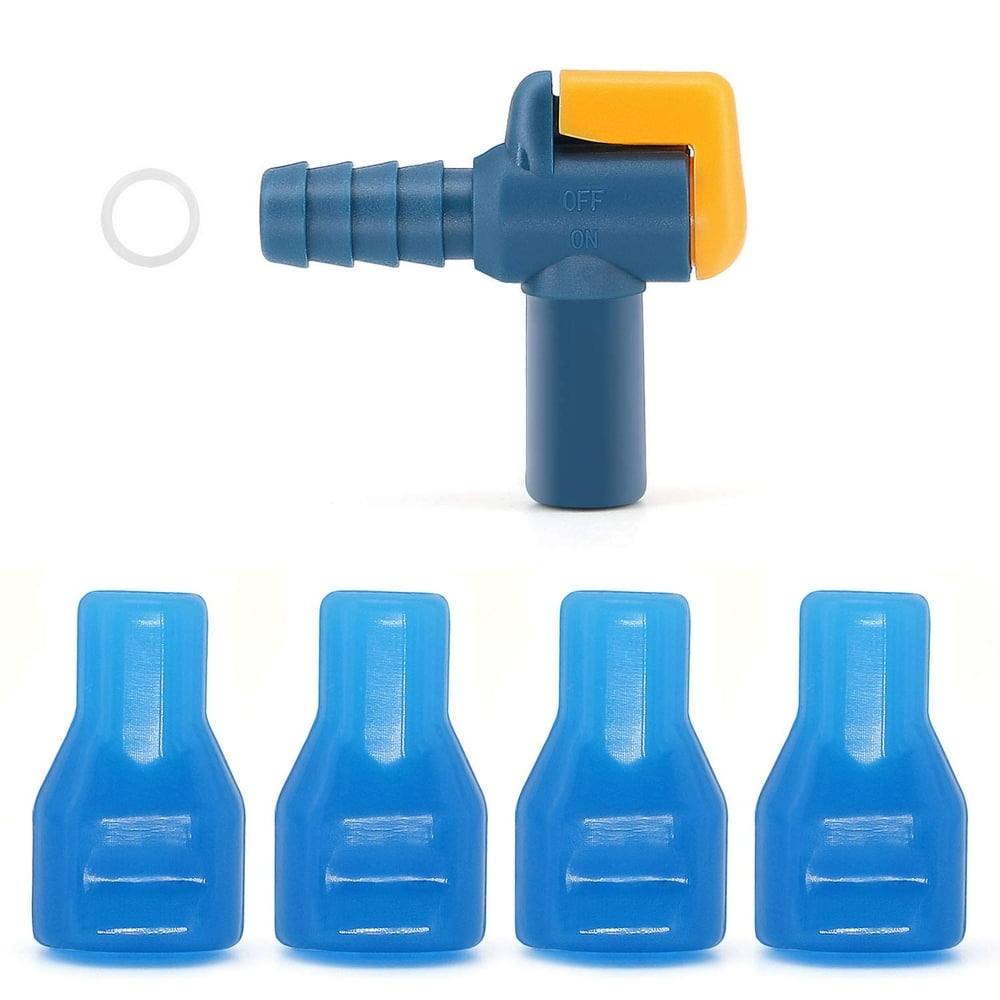 4 Pack Bite Valve Replacement and 90 Degree Silicone Mouthpiece for