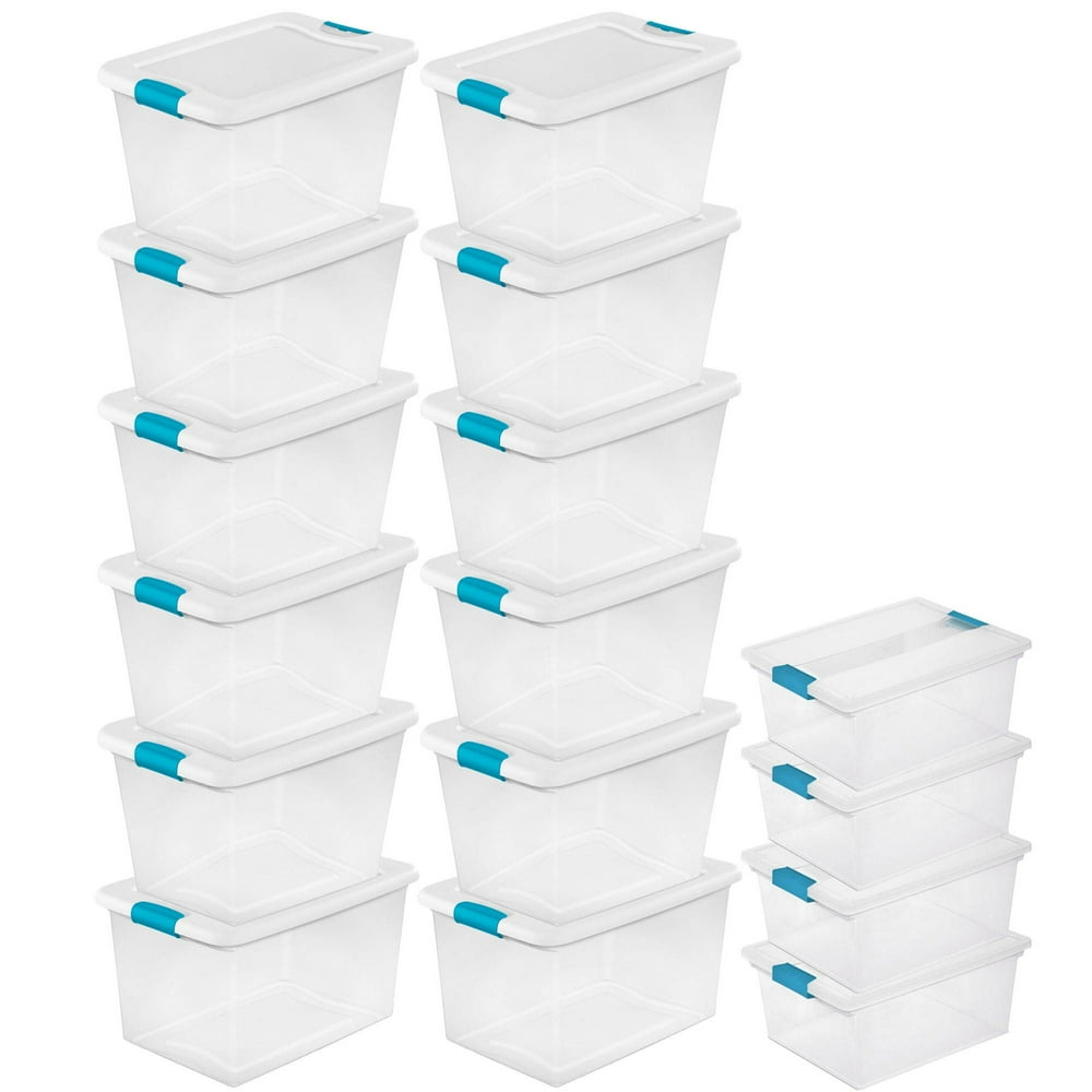 sterilite-64-qt-plastic-storage-container-12-pack-and-deep-clip-box