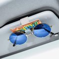 thumbnail image 5 of (Beige)2 paquetes de soportes para gafas de coche, clip universal para gafas de sol con visera de coche, colgador de gafas de cuero y clip para tarjetas de billetes, soporte para gafas, 5 of 5