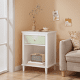 thumbnail image 6 of 26.77"H Wooden Nightstand with One Drawer One Shelf for Kids, Adults, Sage+Golden handle, 6 of 15