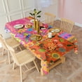 thumbnail image 3 of Rectangle Boho Patchwork Waterproof Tablecloth 60×102 Inch,Bohemian Style Stitching Colorful Floral Vintage Reusable Indoor/Outdoor Durable Table Cover for Party Kitchen Dinner Room Decor, 3 of 6