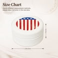 thumbnail image 2 of Yiaed America Flags2 Print Travel Jewelry Case Bridesmaid Gift Boxes Jewelry Travel Organizer Small Round Jewelry Box Mini Storage-White, 2 of 7