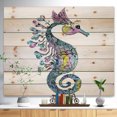 thumbnail image 2 of Design Art - Aquarelle Colorée d'Hippocampe, 2 of 5