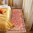 thumbnail image 2 of 2x6 ft Red runner rug , Laundry rug runner, Washable runner rug, Non-Slip Area rug runner for Hallway, Waterproof Boho runner rug for Bathroom and Entryway rug runner, 2 of 7
