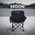 thumbnail image 4 of Silla Plegable para Camping Pesca Playa y Exteriores de Lona Impermebale Ligera Silla para Exterior Ergonomica con Estructura de Acero y Funda Transportadora Set de 4 Sillas (Negro), 4 of 5