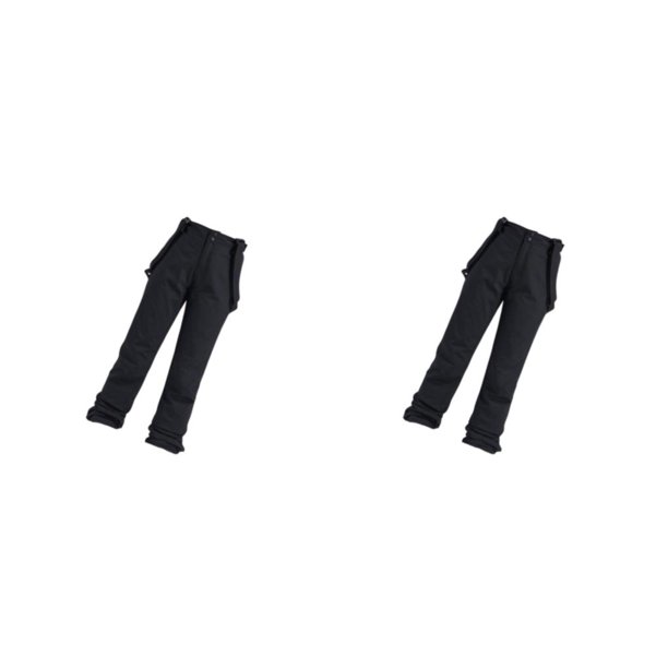 Sonducket Pantalones con pechera de esquí con aislamiento para mujer A prueba de viento Calor de invierno Longitud total Negro XS 2piezas