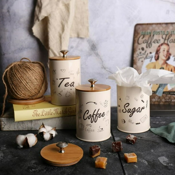 Retro tea coffee sugar jars sales