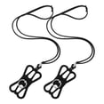 thumbnail image 3 of Raindrops Universal Cell Phone Lanyard, Black Silicone, Secure and Comfortable, 2Pcs, 3 of 7