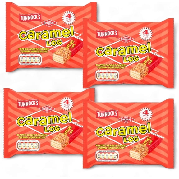 Tunnock's Caramel Log (4x32g) (4 PACK, 16 Logs)