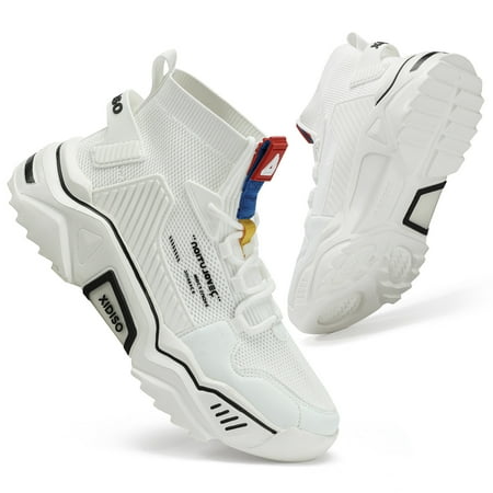 

BOSTEXI Mens Fashion Sneakers Slip on Walking Shoes High Top Casual Shoes for Men