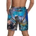 thumbnail image 4 of Daiia Sea Turtle Swims Mens Swim Trunks Swim Shorts Quick Dry Swim Shorts with Mesh Lining Pockets-Large, 4 of 9