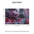 thumbnail image 2 of Placemats Set of 4 / 6, Gothic Red Skull Cemetery Placemats for Dining Table Indoor/Outdoors Heat Resistant Washable Placemats 18" x 12", 2 of 8