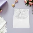 thumbnail image 4 of HEALEEP Elegant Cut Wedding Invitations with Envelopes Butterfly Floral Design for Parties White Paper 10 Sets, 4 of 7