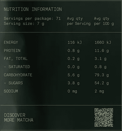 CHAMELLIA Green Tea Matcha Latte (17.7oz / 500g)