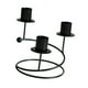 thumbnail image 4 of Candelabro porta velas,Candelabro porta velas candelabro soporte 3 brazos,Pilar de vela cónico de metal alto y largo para bodas,Centro de mesa para fiestas,aniversarios,cenas,eventos y negro, 4 of 8