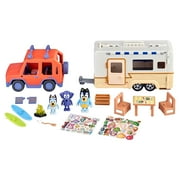Bluey Ultimate Caravan Adventures, Camper Playset with Three 2.5-3" Figures, 4WD Family SUV, Camper, 2 Surfboards, Preschool, Ages 3+