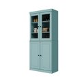 thumbnail image 5 of Palace Imports 100% Solid Wood Kitchen Pantry Storage Cabinet with Glass & Raised Panel Doors and Adjustable Shelves, 4-Door, Aqua Blue, 5 of 6