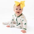 thumbnail image 3 of Bamboo Little Soft Zippered Baby Footie Pajamas, Baby Clothes, Newborn Sleepers, Bamboo Viscose, 2-Way Zipper, Tropical Palms, 3 of 7