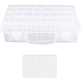 thumbnail image 1 of Caja de almacenamiento de 48 compartimentos, organizador de cuentas de semillas transparente, pequeño recipiente extraíble con tapa para cuentas, 1 of 4