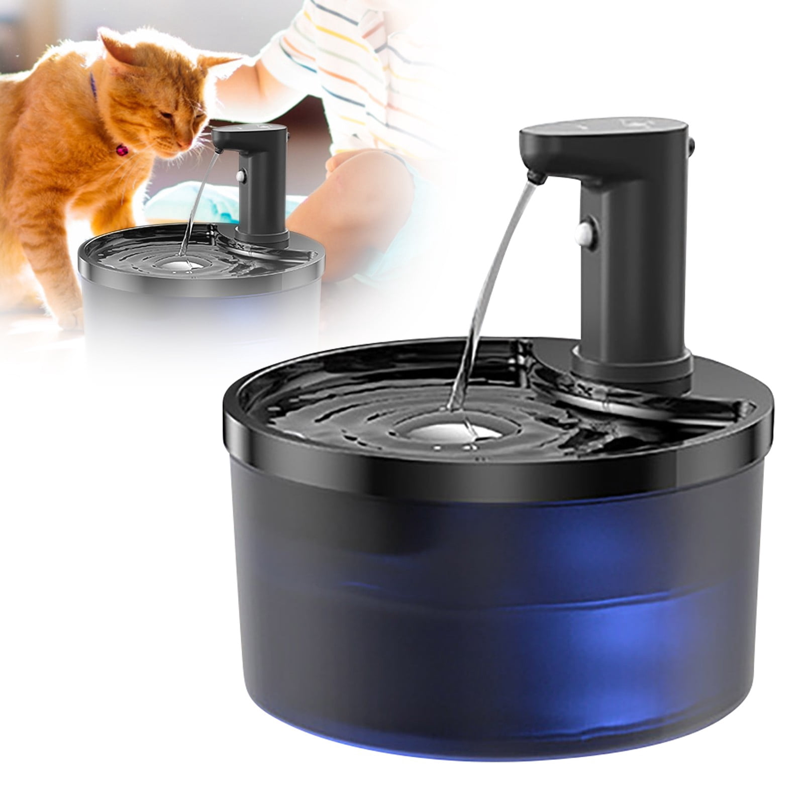 Water Dispenser Durable Chew Proof Automatic for Cats Dogs Indoor Outdoor Use