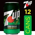thumbnail image 2 of 7UP Caffeine Free Zero Sugar Lemon Lime Soda Pop, 12 fl oz, 6 Pack Cans, 2 of 7