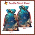 thumbnail image 2 of Naloa Underwater Fish Turtle Drawstring Christmas Bags, 3D Xmas Gift Bags, Christmas Wrapping Bags, Xmas Goodie Bags, Treat Pouch Bags, Party Favor Bags-Medium, 2 of 9