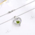 thumbnail image 4 of EUDORA August Birthstone Necklaces for Women, 925 Sterling Silver Heart Shape I Love You to the Moon and Back Pendant Jewelry, Gifts for Grandmother Mother Daughter Sister Wife Girl, Aug Peridot, 4 of 9