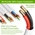 thumbnail image 6 of SYSTON 22/4 Fire Security Burglar Station Sound Alarm Control Cable Wire, Plenum-Rated CMP/CL3P Unshielded Solid Copper UL/ETL, UV Resistant for Indoor/Outdoor Low Voltage Application Use - 250 FT, 6 of 6