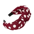 thumbnail image 2 of Pxiakgy Hot Sale!! Polka Dot Bunny Ear Knotted Bow Headbands - Vintage Hair Accessories for Women and Girls Fashion Bow Knot Dot Hairband Women Hair Head Hoop Sweet Girls Hair Headband Red One Size, 2 of 2