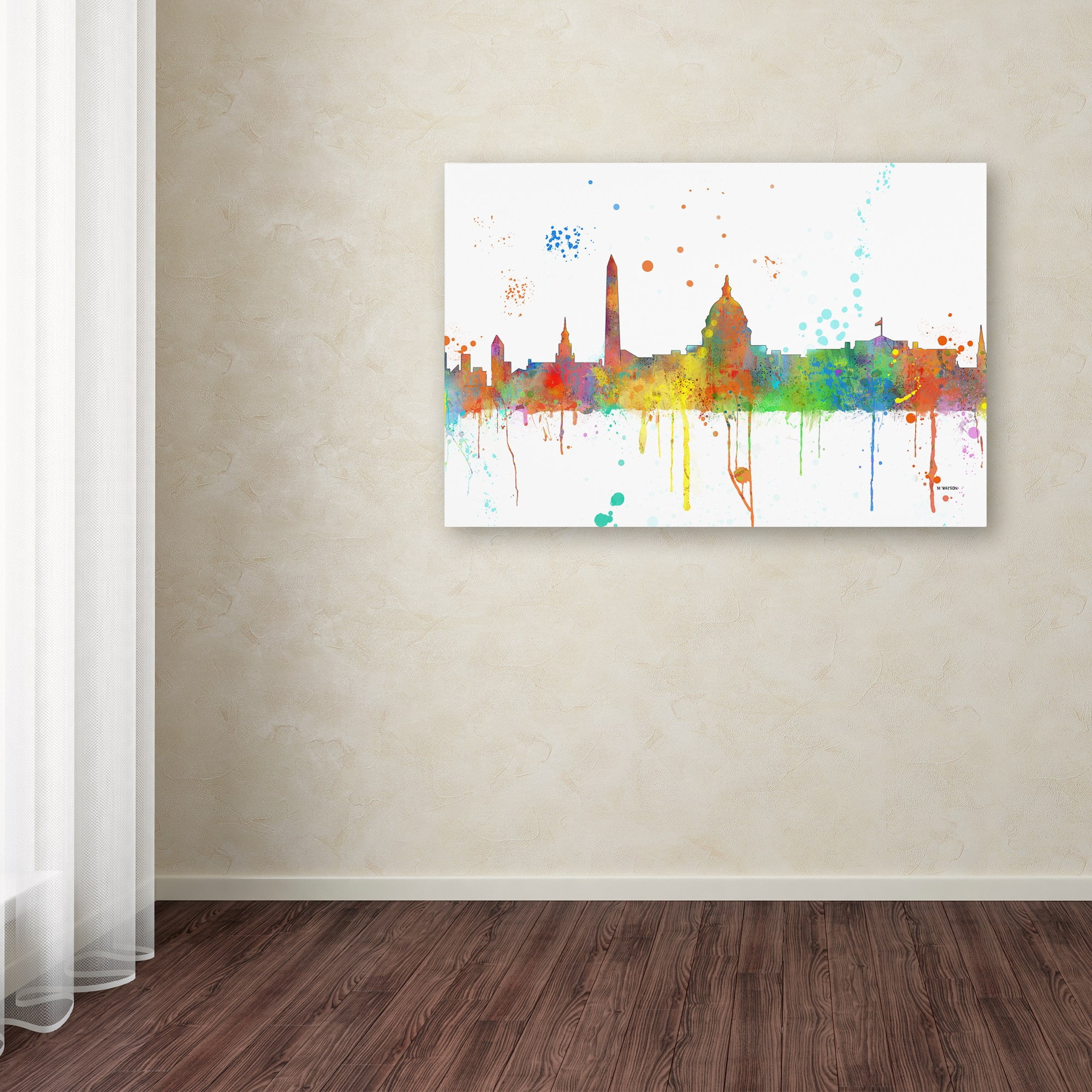 Trademark Fine Art "Washington DC Skyline Mclr-1" Canvas Art by Marlene Watson
