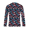 thumbnail image 4 of UAMVSH Big and Tall Shirts for Men Valentine Day Heart Print Crewneck Sweatshirt Slim Fit Sports Long Sleeve Graphic Top Festival Outfits, 4 of 5