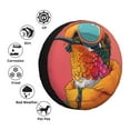 thumbnail image 4 of Honeii Hip Hummingbird In Jacket Print Tire Covers, Waterproof Anti-UV Sun Snow Rain Tire Covers for Trailers, RV, Camper, SUV, Truck-16 inch, 4 of 6