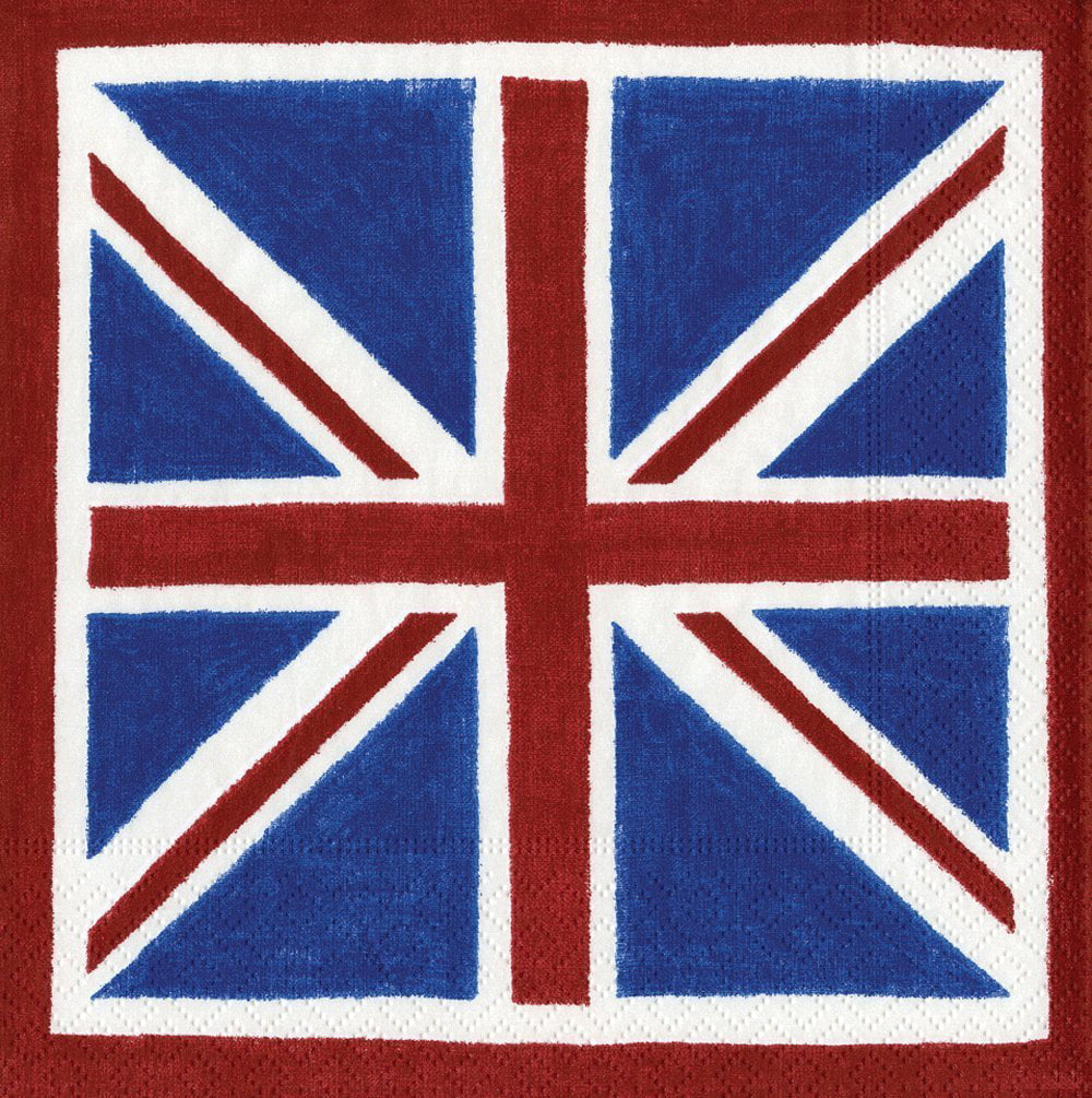 50 X 50 CM CPYang Dinner Cloth Napkins British Flag Union Jack Set of 1 Kitchen Table Napkin for Family Dinner Weddings Party Banquet Restaurant 