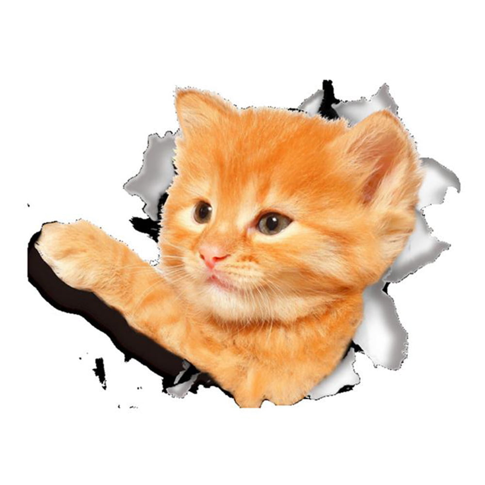 Kitten Animal Fat Kitty Pet Car Window Cute I Love My Cat Sticker Vinyl Decal