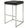 thumbnail image 2 of Home Square Chi 29.75" Faux Leather Bar Stool in Black and Silver - Set of 2, 2 of 4