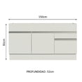 thumbnail image 3 of Mueble de Cocina Madesa 2 Cajones 2 Puertas 150 cm Blanco G2415309GL, 3 of 10
