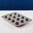 thumbnail image 2 of Farberware Disney Bake with Mickey Mouse 12 Cup Nonstick Muffin Pan / Cupcake Pan, Dishwasher Safe and Oven Safe to 450°F, Red, 2 of 13