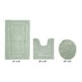 thumbnail image 2 of Better Trends 3 Piece Bath Rugs Set 100% Cotton U-Shape Toilet Mat Soft Water Absorbent Reversible Machine Washable for Bathroom Decor Toilet Base (Lid 18x20|20x20|21x34) Dark Sage Lux Collection, 2 of 4