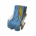 thumbnail image 4 of Yellow and Blue Soft Flannel Fleece Throw Blanket, Flip Flops on Wooden Pier Cheerful Holiday Travel Relax Image, Cozy Plush for Indoor and Outdoor Use, 70" x 90", Sky Blue Yellow Pink, by Ambesonne, 4 of 6