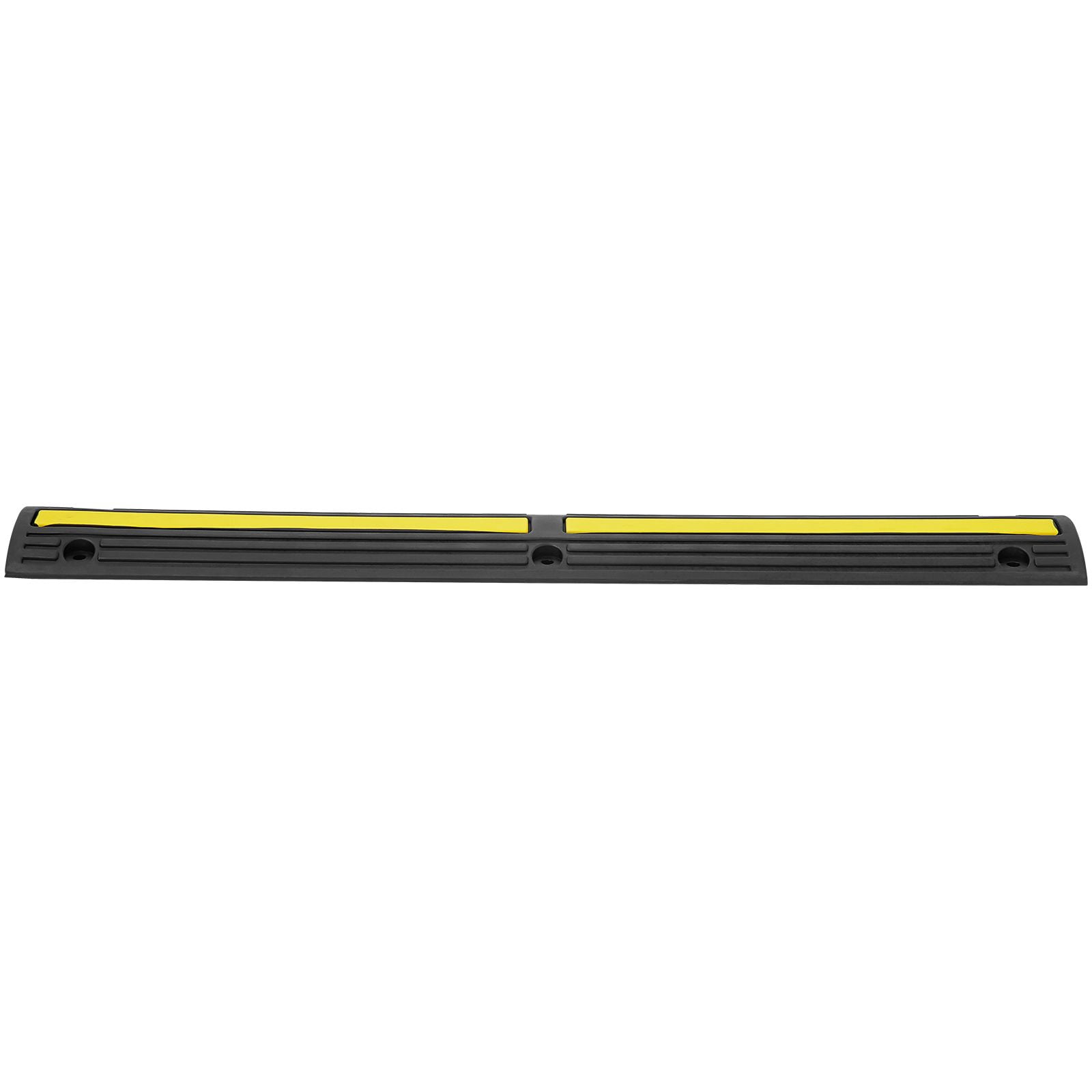 3.28 ft Cable Protector Ramp, 4 Pack of 1 Channel, 18000 lbs/axle Capacity Heavy Duty Rubber Speed Bumps, Floor Cord Cable Protector Wire Cover, for Residential Areas, Private Garages, Gardens