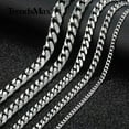 thumbnail image 5 of Stainless Steel Cuban Curb Chain Silver 16"-30" Men Choker Necklace 3/5/7/9/11mm, 5 of 8