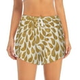 thumbnail image 4 of Lsque Gold Drops Printed Women's Running Shorts with Liner Pockets,Elastic Quick Dry Workout Athletic Gym Yoga Shorts,Womens High Waist Shorts-XX-Large, 4 of 9