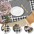 thumbnail image 4 of Pioneer Flower Floral Print Pattern Round Fitted Tablecloth with Elastic Edge,Dining Table Cover Waterproof,Outdoor Round Tablecloth for Camping,Dining,Indoor and Outdoor, 4 of 7