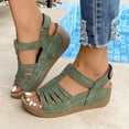 thumbnail image 3 of Women's Wedge Sandals Open Toe Gladiator Platform Sandals with Adjustable Ankle Strap Casual Comfort Walking Summer Shoes, 3 of 8
