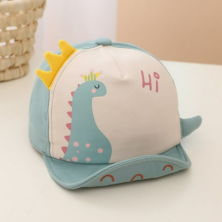 

TOWED22 Baby Hats 12-18 Months Boys Girls Breathable Soft Peaked Cap Spring Summer Sun Hat Cute Cartoon Printed Cap Green