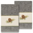 thumbnail image 2 of Linum Home Textiles 2-Pieces Nature Turkish Cotton Hand Towel Set, 16" x 30", Gray, 2 of 3