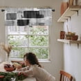thumbnail image 5 of Black Grey Ombre Valances for Windows Farmhouse Kitchen Curtains Valances Rod Pocket Valance Curtains for Kitchen Windows Vintage Abstract Smear Aesthetics Window Valances for Bathroom 42"x18", 5 of 6