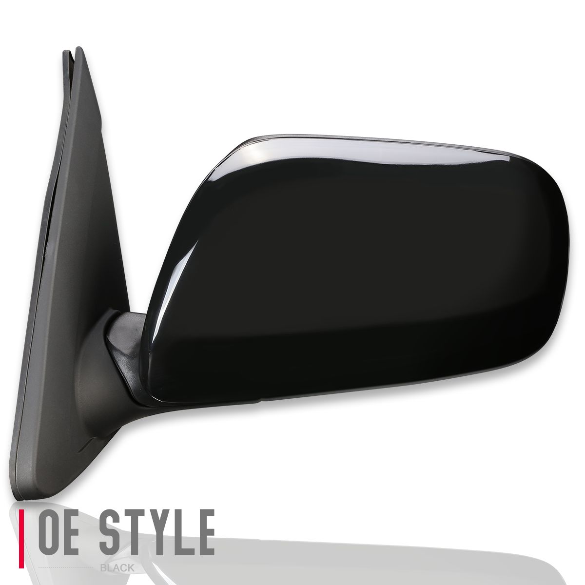 DNA Motoring OE Style Powered Driver Left Side Door Mirror for 2009-2014 Toyota Matrix, Black, Textured