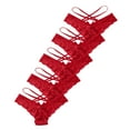 thumbnail image 2 of HUPOM Seamless Underwear For Women Womens Silk Panties Medium waist Elastic Waist Solid Thong Red L, 2 of 5